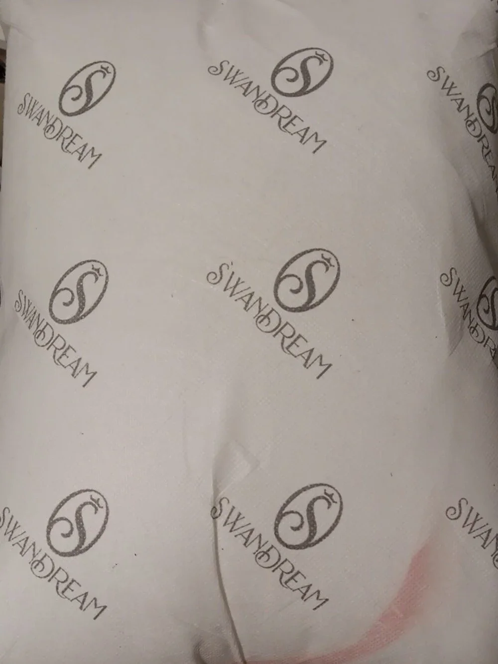 ANDREA FENZI White Pillow Pair with Orange Label
